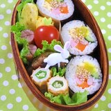 簡単☆キンパ風巻き寿司のお弁当♪